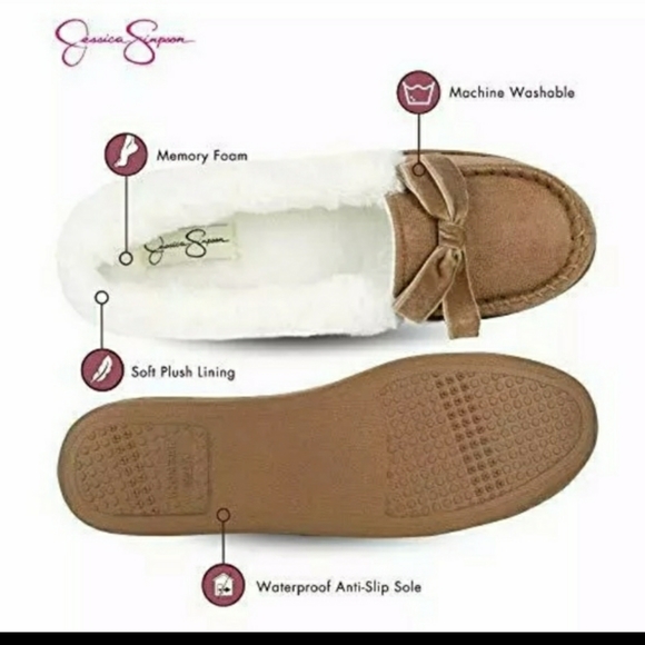 Jessica Simpson Suede Moccasin Slipper Shoe NWT - Picture 9 of 12